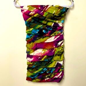 New multi color cocktail dress